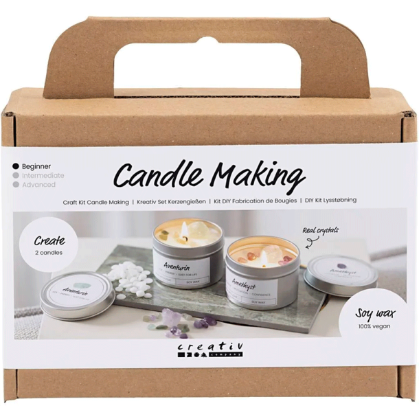 Mini DIY Kit - Lysstbning - Soyalys med aventurin og aventyst