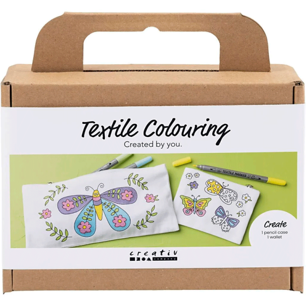 Mini DIY Kit - Tekstilfarvelgning - Sommerfugl