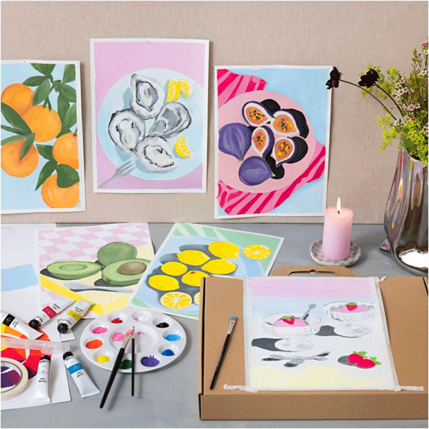 Start DIY Kit - Gouache - Malerier