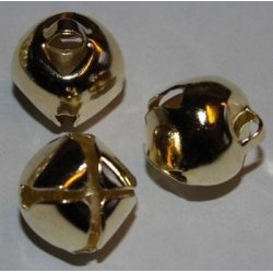 Bjlder ca. 9mm i diameter - guld-farvet - 1 stk