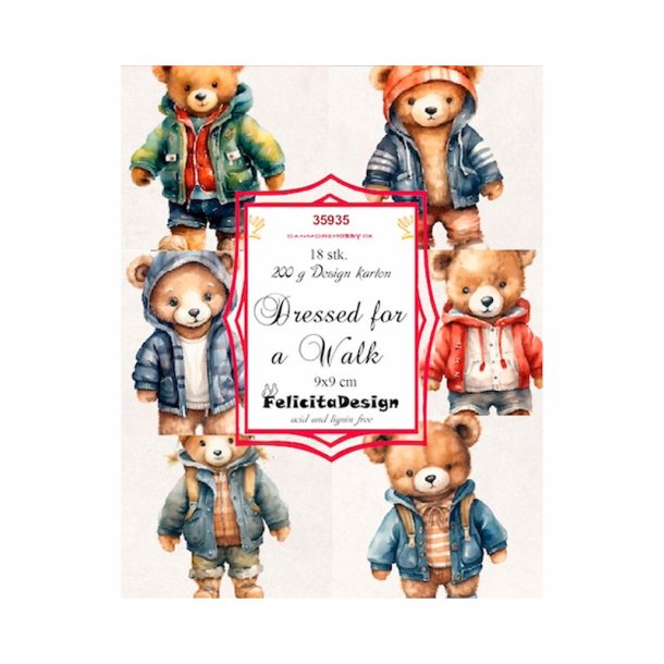 Felicita Design - Toppers - Dressed For A Walk / Bamse