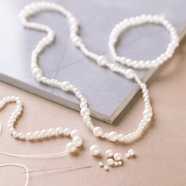 DIY Mix Smykker - Halskde og armbnd - Hvid perlemor