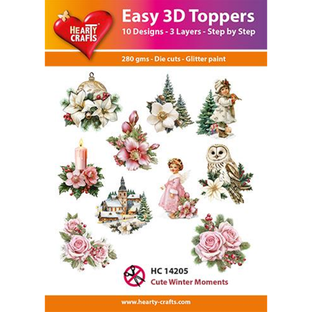 Hearty Crafts - Easy 3D Toppers - Udstansede motiver m. Sde vinter jeblikke