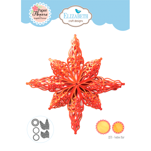Elizabeth Craft Designs - Die - Festive Star / Festlig stjerne