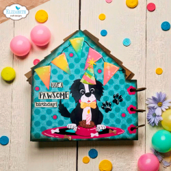 FORUDBESTILLING!!! - Elizabeth Craft Designs - Die - Dog House build a book / Hundehus byg-en-bog