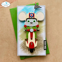 Elizabeth Craft Designs - Dies - Scooter with sidecar / Scooter med sidevogn