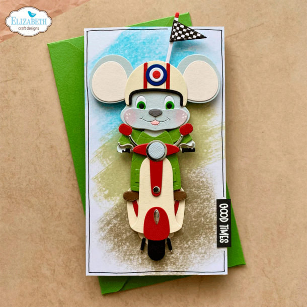 Elizabeth Craft Designs - Dies - Scooter with sidecar / Scooter med sidevogn