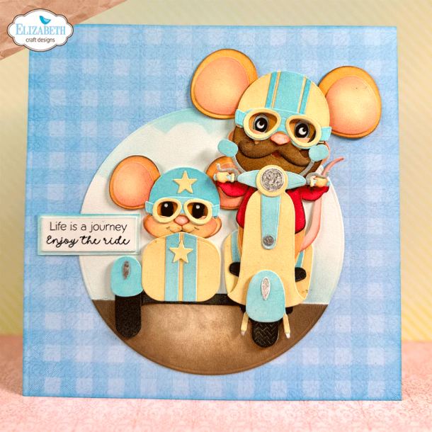 Elizabeth Craft Designs - Dies - Scooter with sidecar / Scooter med sidevogn