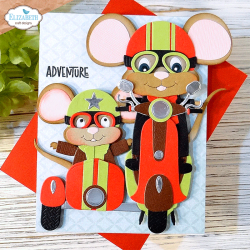 Elizabeth Craft Designs - Dies - Scooter with sidecar / Scooter med sidevogn