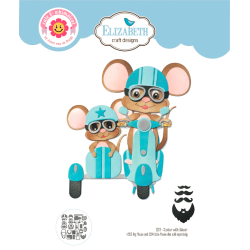 Elizabeth Craft Designs - Dies - Scooter with sidecar / Scooter med sidevogn