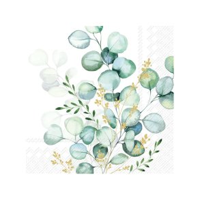 IHR - Frokostservietter - Eucalyptus Bouquet Gold - 20stk