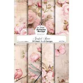 Felicita Design - Blok A6 - Joyful Rose / Glad lyser�d rose