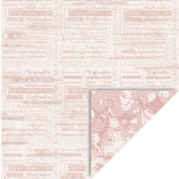 Felicita - Design papir 12'' - Rosa Konfirmation