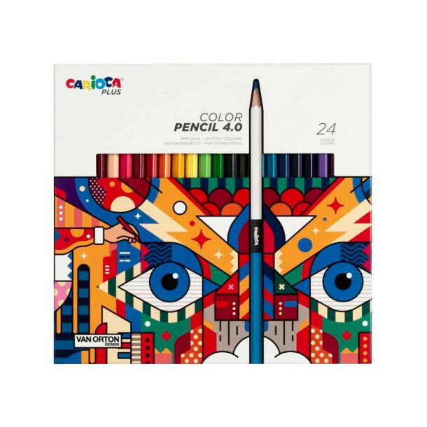 CARIOCA PLUS - Farveblyanter - 4mm - 24stk