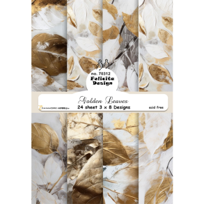 Felicita Design - Blok A6 - Golden Leaves / Gyldne blade