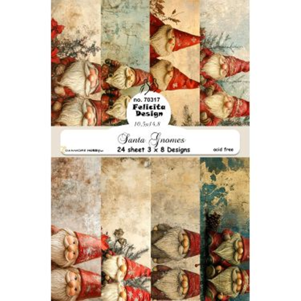 Felicita Design - Blok A6 - Santa Gnomes / Nissegnomer