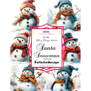 Felicita Design - Toppers - Santa Snowman / Julesnemand