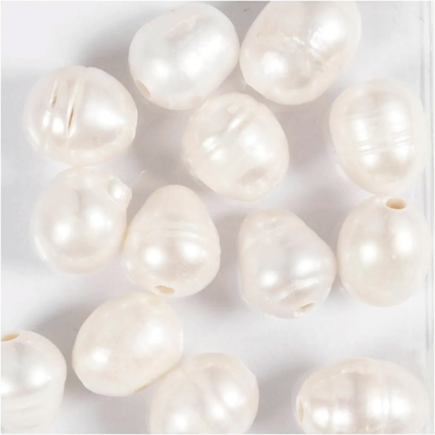 Ferskvandsperler - Perlemor - 13 stk