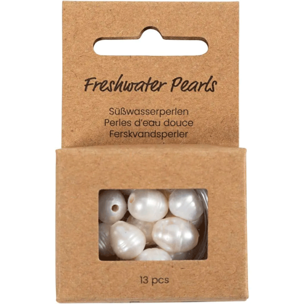 Ferskvandsperler - Perlemor - 13 stk