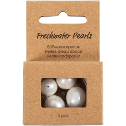 Ferskvandsperler - Perlemor - 4 stk