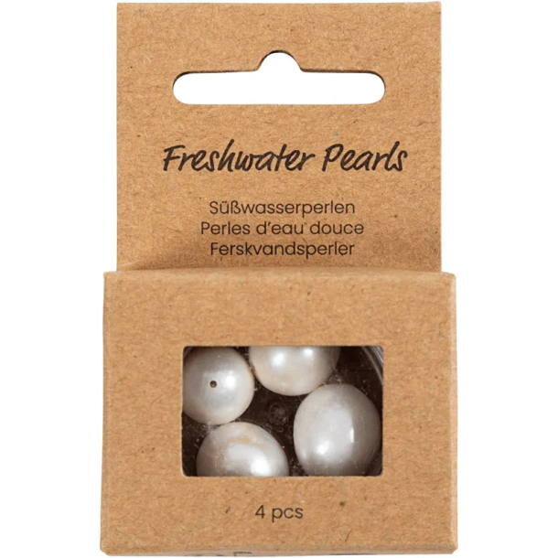 Ferskvandsperler - Perlemor - 4 stk