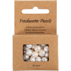 Ferskvandsperler - Perlemor - 40 stk