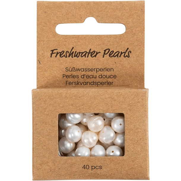 Ferskvandsperler - Perlemor - 40 stk
