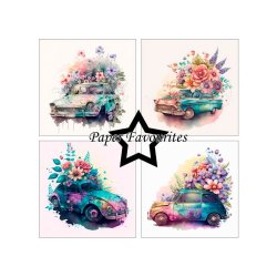 Paper Favourites - Blok 6" - Floral Cars
