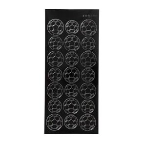 Klistermrker - Fodbolde - Sort