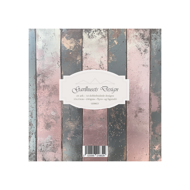 Gavlhusets Design - Blok 6'' - Rustik Metal Rosa