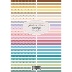 Gavlhusets Design - Blok A5 - Prikker 24 farver