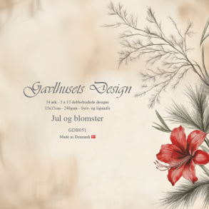 Gavlhusets Design - Blok 6'' - Jul og blomster