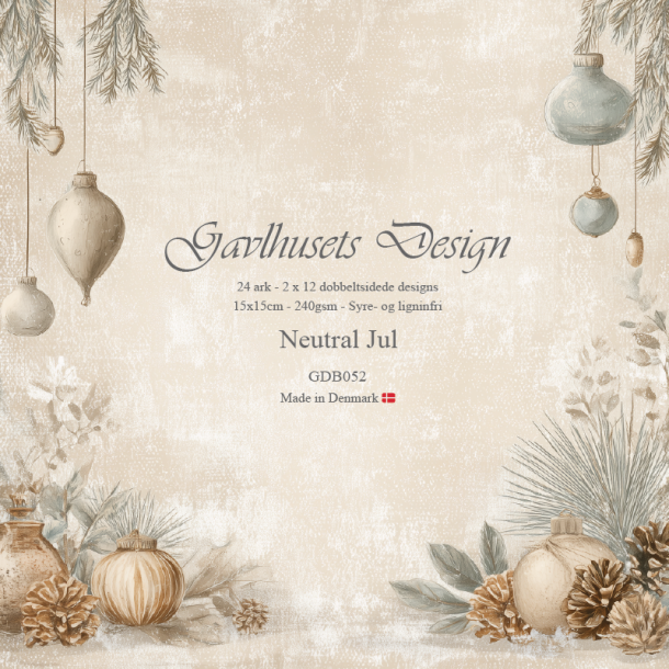 Gavlhusets Design - Blok 6'' - Neutral Jul