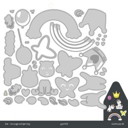 Gavlhusets Design - Die - Enhjrning/regnbue