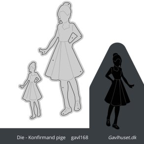 Gavlhusets Design - Die - Pige Silhouette - Konfimand - Fin