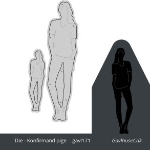 Gavlhusets Design - Die - Pige Silhouette -
