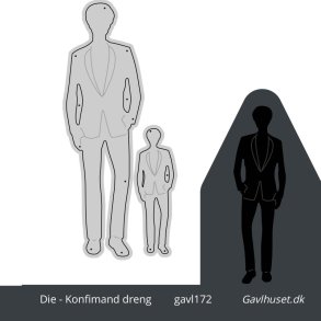 Gavlhusets Design - Die - Dreng Silhouette - Konfirmand - Fin