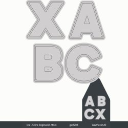 Gavlhusets Design - Die - ABCX store bogstaver