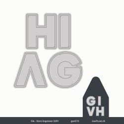 Gavlhusets Design - Die - GHIV store bogstaver