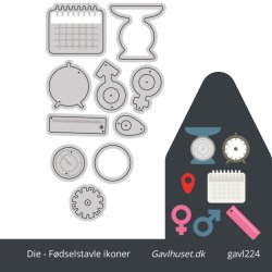 Gavlhusets Design - Die - Fdselstavle ikoner
