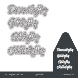 Gavlhusets Design - Die - Bryllup tekster