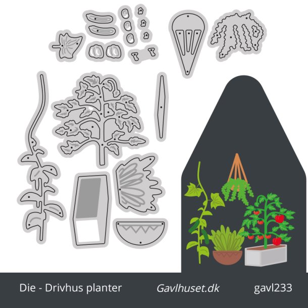 Gavlhusets Design - Die - Drivhus planter