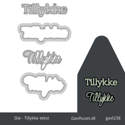 Gavlhusets Design - Die - Tillykke tekst