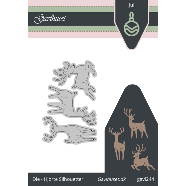 Gavlhusets Design - Die - Hjorte Silhouetter