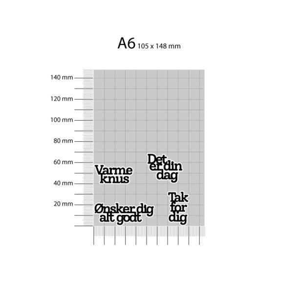 Gavlhusets Design - Die - Tag m. tekster