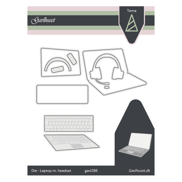 Gavlhusets Design - Die - Laptop med headset