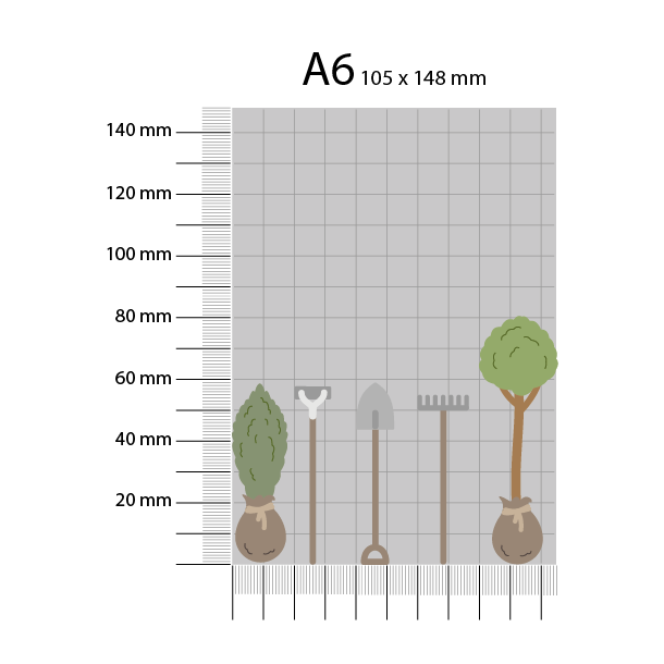 Gavlhusets Design - Die - Tr og busk med redskaber