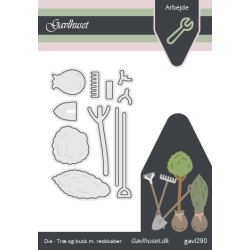 Gavlhusets Design - Die - Tr og busk med redskaber