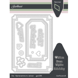 Gavlhusets Design - Die - Hjerteramme med tekster