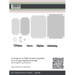 Gavlhusets Design - Die - Hjerteramme med tekster